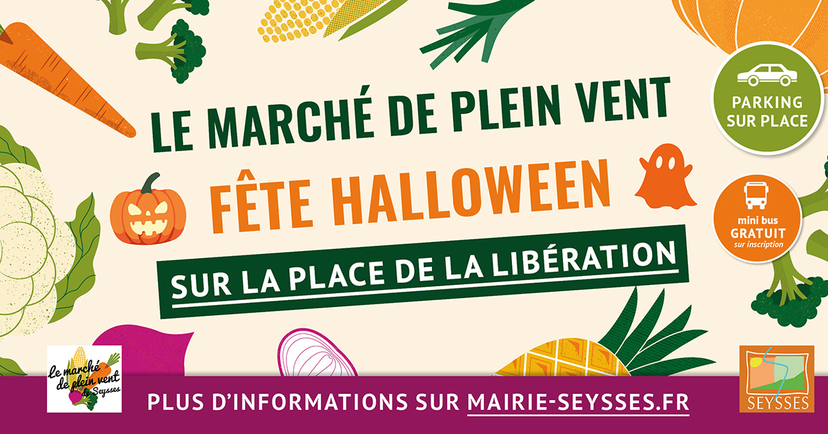 Marché de plein vent fête Halloween